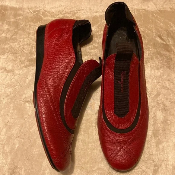 Salvatore Ferragamo | Shoes | Salvatore Ferragamo Red Leather Loafers  Narrow | Poshmark